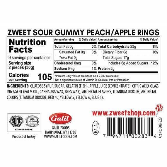 Gummy Peach and Apple Rings | Zweet | 10 oz – Bild 2